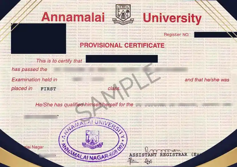 Annamalai University Certificate